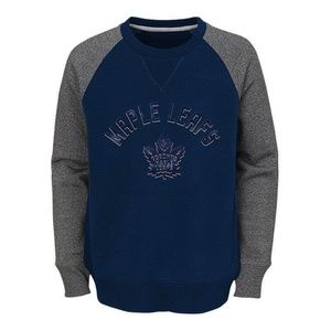 BRAND NEW youth NHL Toronto maple leafs titanium crew neck sweater size L 14-16
